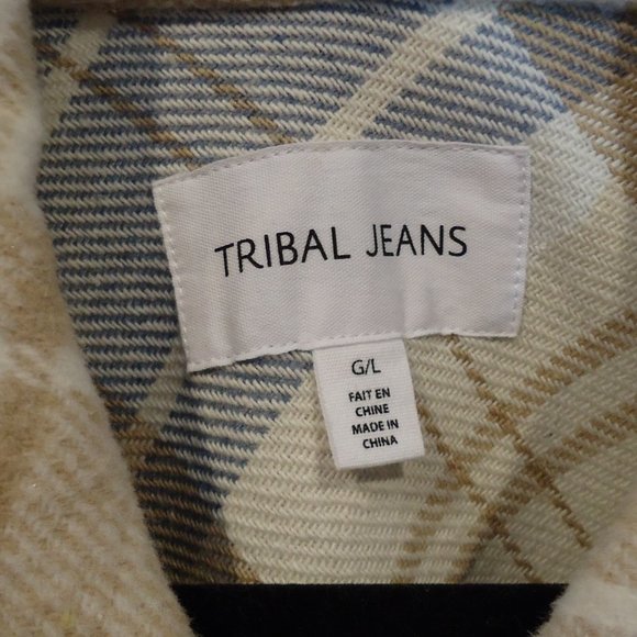 Tribal Jeans thick flannel coat vest - Picture 4 of 4